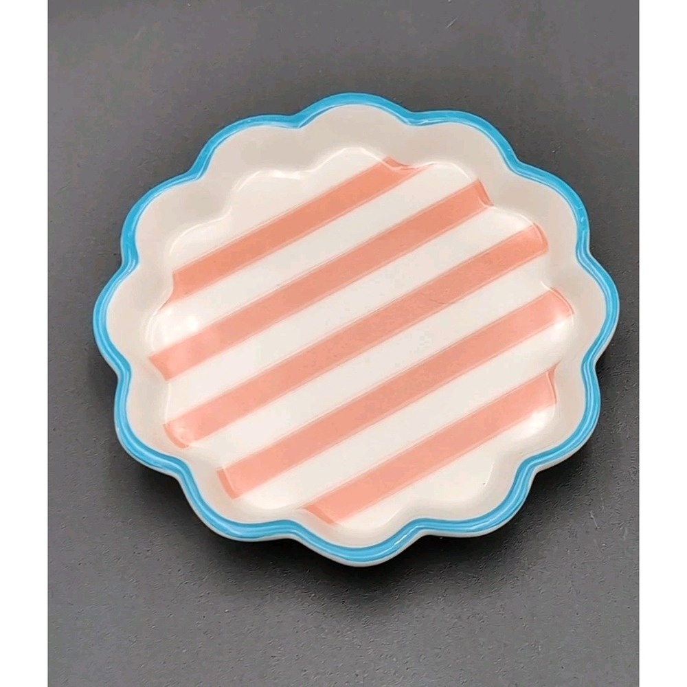 Target Bullseye's Playground 2025 Ceramic Trinket Dish Pink stripe 5"W (NEW)